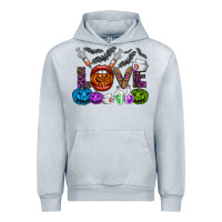 Heather Grey love  halloween Urban Hoodie - CowhideDigitalArt