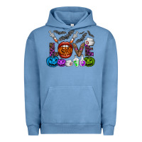 Pigment Pebble Blue love  halloween Urban Hoodie - CowhideDigitalArt