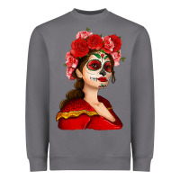 Storm Sugar skull girl Heavyweight Sweatshirt - NancyCooperArtShop