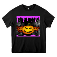 Black halloween jack o'lantern dripping glitter tumbler Heavy Core Tee - Jasminsmagicworld