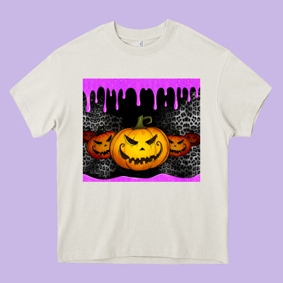 Halloween Jack O'lantern Dripping Glitter Tumbler Heavy Core Tee Designed By Jasminsmagicworld