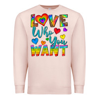 Pale Pink Western Love Who You Want Premium Sweatshirt - BundleAndBundleShop