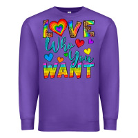 Purple Western Love Who You Want Premium Sweatshirt - BundleAndBundleShop