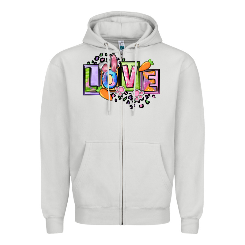Easter Love Happy Easter Day Zipper Hoodie by CowGirlArtShop | Teevron