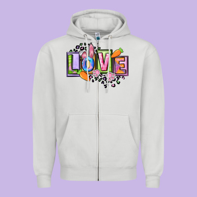 Easter Love Happy Easter Day Zipper Hoodie Designed By Cowgirlartshop