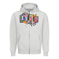 Dove Grey Easter love Happy Easter Day Zipper Hoodie - CowGirlArtShop