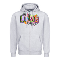 Heather Grey Easter love Happy Easter Day Zipper Hoodie - CowGirlArtShop