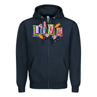 Navy Easter love Happy Easter Day Zipper Hoodie - CowGirlArtShop
