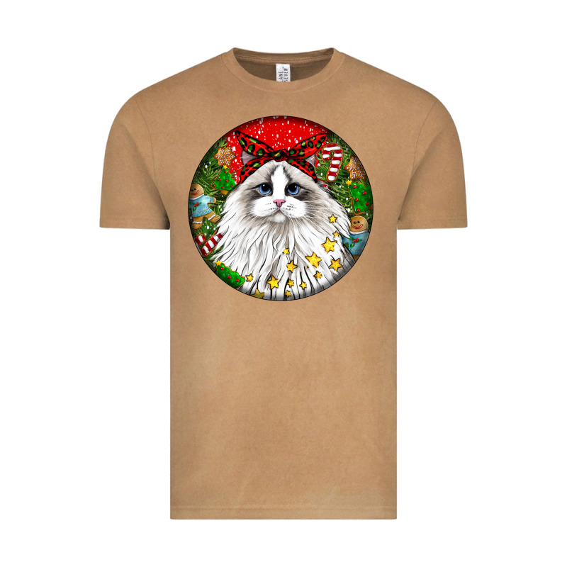 Christmas Ragdoll  Cat Vintage Tee by LillyAllenDesigns | Teevron