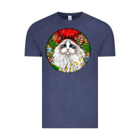 Vintage Denim christmas ragdoll  cat Vintage Tee - LillyAllenDesigns