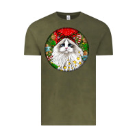 Vintage Olive christmas ragdoll  cat Vintage Tee - LillyAllenDesigns
