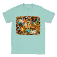 Seafoam fall pumpkin background Classic Tee - BundleAndBundleShop