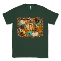 Sports Green fall pumpkin background Classic Tee - BundleAndBundleShop