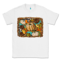 White fall pumpkin background Classic Tee - BundleAndBundleShop