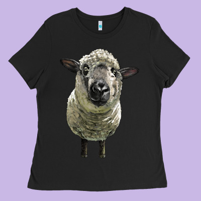 Hampshire Sheep Head Ladies Tee Designed By Lillyallendesigns
