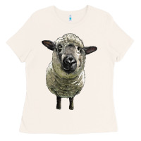Bone hampshire sheep head Ladies Tee - LillyAllenDesigns