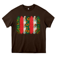 Chocolate Brown mexican flag brushstroke Heavy Core Tee - Jasminsmagicworld