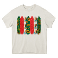 Cream mexican flag brushstroke Heavy Core Tee - Jasminsmagicworld