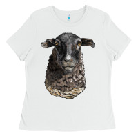 White dorper sheep head Ladies Tee - LillyAllenDesigns