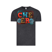 Vintage Black Cheer Baseball stitchs Vintage Tee - LillyAllenDesigns