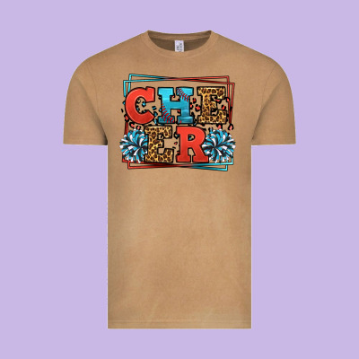Cheer Baseball Stitchs Vintage Tee Designed By Lillyallendesigns