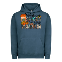 Pigment Midnight Navy whatever spices your pumpkin Urban Hoodie - CowhideDigitalArt