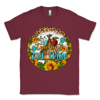 Burgundy teaching my tribe round earring Classic Tee - BundleAndBundleShop