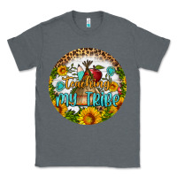 Charcoal Heather teaching my tribe round earring Classic Tee - BundleAndBundleShop