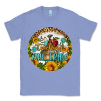 Colony Blue teaching my tribe round earring Classic Tee - BundleAndBundleShop