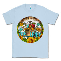 Dusty Blue teaching my tribe round earring Classic Tee - BundleAndBundleShop