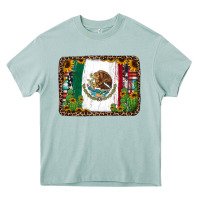 Arona mexican flag background with cactus and sunflower Heavy Core Tee - Jasminsmagicworld
