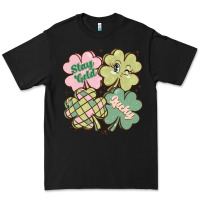 Black st patricks day clover Premium Tee - MaliasSmallBusiness