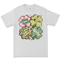 Dove Grey st patricks day clover Premium Tee - MaliasSmallBusiness