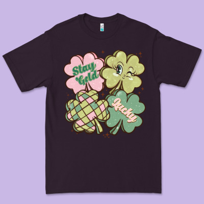 St Patricks Day Clover Premium Tee Designed By Maliassmallbusiness