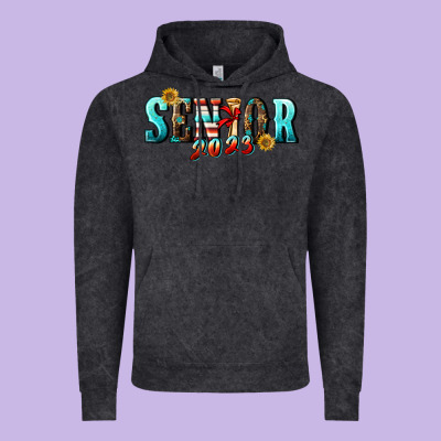 Senior 2023 Vintage Hoodie Designed By Bundleandbundleshop