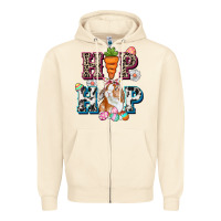 Sandshell Western hip hop bunny Easter Day Zipper Hoodie - CowGirlArtShop