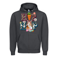 Smoke Western hip hop bunny Easter Day Zipper Hoodie - CowGirlArtShop