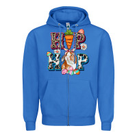 True Royal Western hip hop bunny Easter Day Zipper Hoodie - CowGirlArtShop