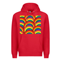 Red Pride rainbow glitter tumbler Premium Hoodie - FaDigitalArtStudio