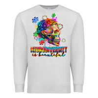 Dove Grey Neurodiversity Is Beautiful Premium Sweatshirt - FaDigitalArtStudio