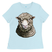 Baby Blue dorset sheep head Ladies Tee - LillyAllenDesigns