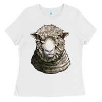 White dorset sheep head Ladies Tee - LillyAllenDesigns