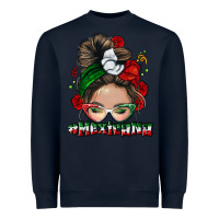 Navy Mexicana messy bun Heavyweight Sweatshirt - NancyCooperArtShop