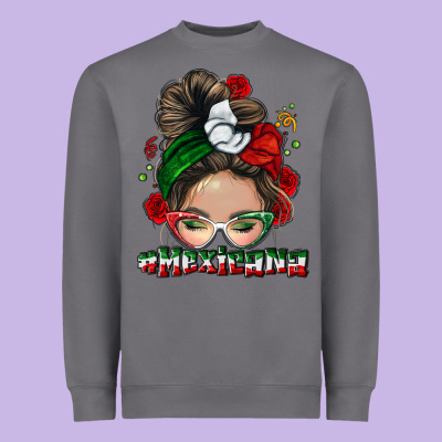 Mexicana Messy Bun Heavyweight Sweatshirt Designed By Nancycooperartshop