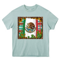 Arona mexican flag background with cactus and sunflower tumbler Heavy Core Tee - Jasminsmagicworld
