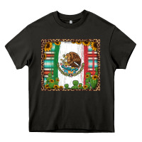 Asphalt mexican flag background with cactus and sunflower tumbler Heavy Core Tee - Jasminsmagicworld
