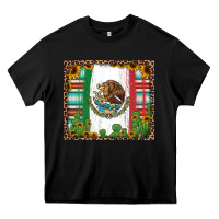 Black mexican flag background with cactus and sunflower tumbler Heavy Core Tee - Jasminsmagicworld