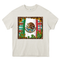 Cream mexican flag background with cactus and sunflower tumbler Heavy Core Tee - Jasminsmagicworld