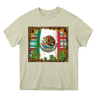Mossy mexican flag background with cactus and sunflower tumbler Heavy Core Tee - Jasminsmagicworld