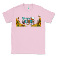 Bubblegum Pink thankful nurse fall libbey glass Classic Tee - BundleAndBundleShop